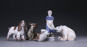 Royal Copenhagen  Bing  Grøndahl. Fem figurer af porcelæn 5