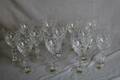 12 VINGLAS  KRISTALL, H 15,5 CM