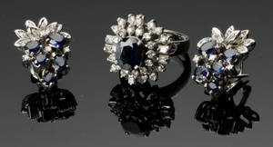 Smykkesæt med safirer og diamanter 3