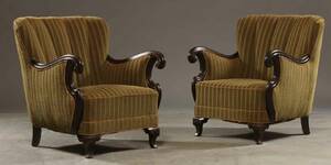 Dansk møbelproducent. Lænestole, armlæn og ben i træ 2, 