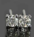 Earrings in 14k with  brilliant cut diamonds 0.40ct 