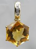 Anhänger mit Brillanten und Citrin
