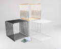 Verner Panton. Fire Wire Cubes i farven Black, White, Chrome og Gold. 4 