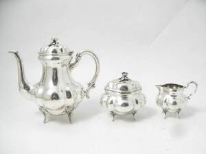 Kaffeservis, 3 delar. silver