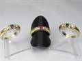 Ring Kombination mit Brillanten, Rubin, Saphir und Smaragd  3 