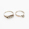 Ringar 2 st 18 k vitguld