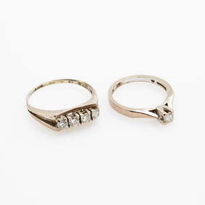 Ringar 2 st 18 k vitguld