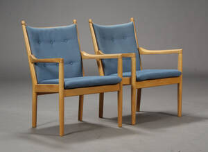 Hans. J. Wegner. Par lænestole, bøgetræ 2