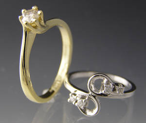 Brillant ringe ca. 0.38 ct. 2