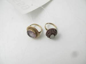 Ringar, 2 st. med stenar