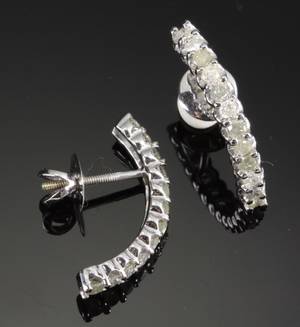 Diamant ørestikker, ca. 1.21 ct.