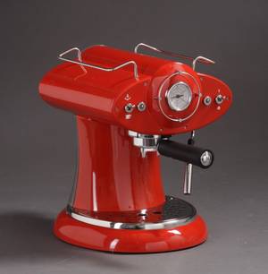 Espressocappucino-maskine, rød højglanslak