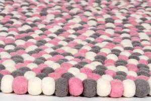 Håndlavet DOT tæppe. Ø. 120 cm.