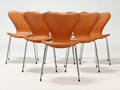Arne Jacobsen 1902-1971. Sæt på seks spisestole, model 3107 6