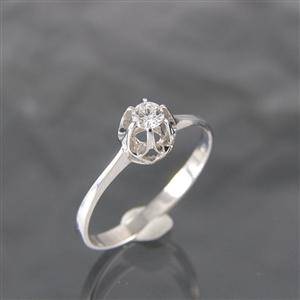 Solitär Brillantring in Weißgold