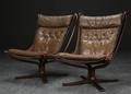 Sigurd Resell. Par Falcon lounge hvilestole 2 