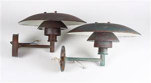 Poul Henningsen. Par PH 4,53 udendørslamper 2