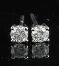 Earrings in 14k set with brilliant cut diamonds 0.50 ct  This lot has been put up for resale under the new lot no. 3774847