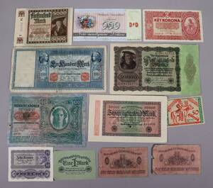 Diverse utländska sedlar