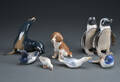 En samling figurer af porcelæn Bing  Grøndahl bestående af  7.