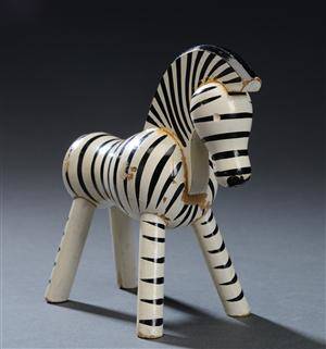Kay Bojesen. Zebra af bemalet træ.