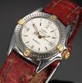 Breitling Callistino. Dameur i 18 kt. guld og stål med original rem og spænde