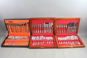 Bestick i nysilver 48 delar och bestick i rostfritt 24 delar England