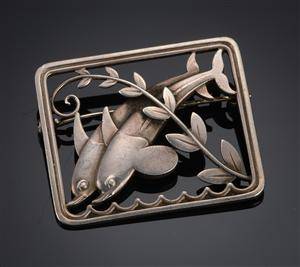 Georg Jensen broche af sterlingsølv dessin nr. 251 