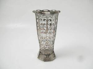 Vas, kristall med silverdekor