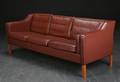 Tre-pers. sofa, læder, dansk møbelproducent