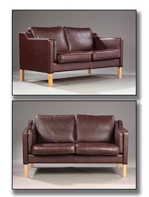 Skalma. To fritstående to-pers. sofaer, læder 2