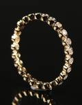 Alliancering, af 9 kt. guld ca. 0.50 ct.