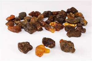 Samling ravklumper, ca. 263 gr.