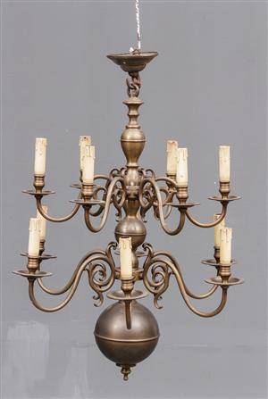 Kirkekrone af messing 1900 tallet