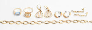 Samling vintagesmykker af 14 kt. guld