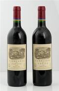To flasker Carruades de Lafite 1990, Pauillac, rødvin 2