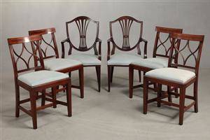 Hepplewhite stole af mahogni 6