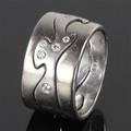 Georg Jensen. Fusionsring m diamanter, 18 kt hvidguld. 