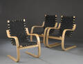 Alvar Aalto. Tre armstole, model 406 3