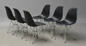 Charles Eames. Et sæt på seks stole, model DSR 6