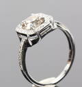 Brillantring, 14 kt hvidguld. Diamanter ca.1.55 ct