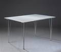 Piet HeinBruno MathssonArne Jacobsen. Rektangulært bord hvid laminat 