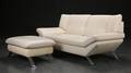 Sofa samt puf, læder. Bel Divani 2