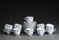 Royal Copenhagen  Kgl. Porcelæn. Mussetmalet halvblonde, kaffekopper 24