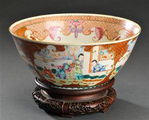 Kinesisk skål af porcelæn, ca. 1900