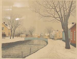 Reinhold Ljunggren, innan snön smält. 1953 