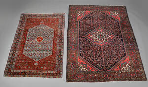 To orientalske tæpper, 165x110 og 201x147 cm