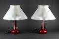 Holmegaard  Le Klint. Par bordlamper, glas 2