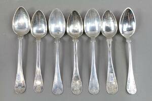 Teskedar i silver Franska Liljan 7 st