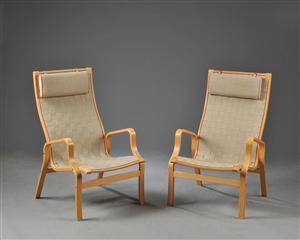 Dansk møbelproducent, par hvilestole bøgetræ 2